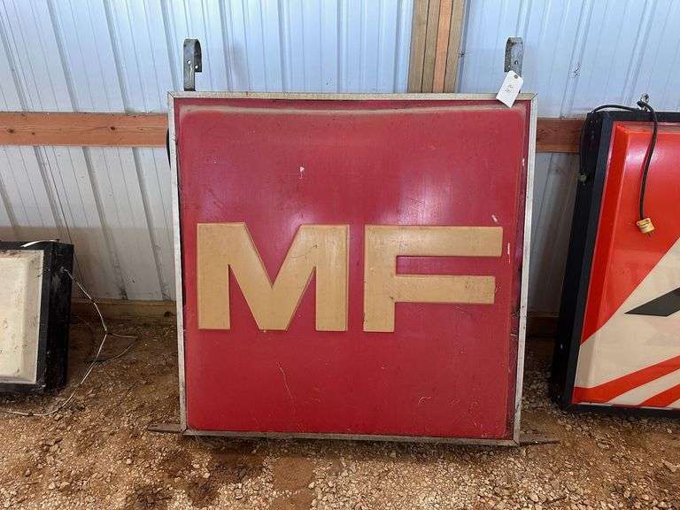 Massey Ferguson Lighted Double Sided Bubble Sign image
