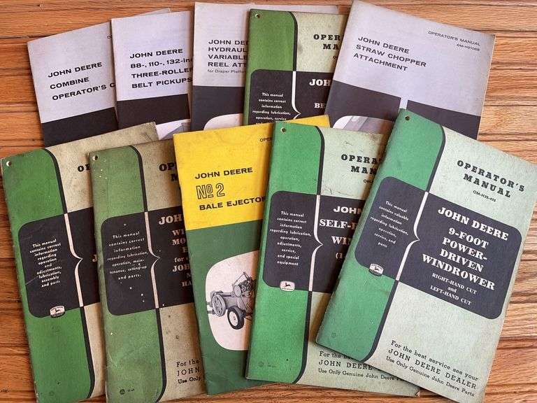 (10) John Deere Combine + Implement Manuals image