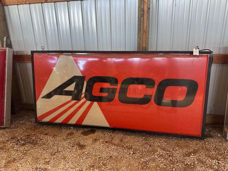 Agco Lighted Double Sided Bubble Sign image
