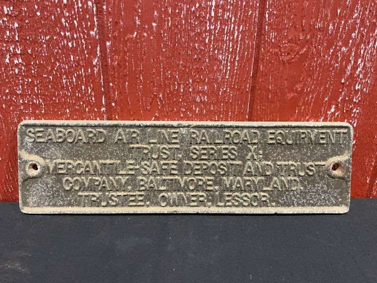 Seaboard Air Line Railroad Equipment Sign image