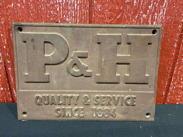 P&H Quality & Service Cast Sign image