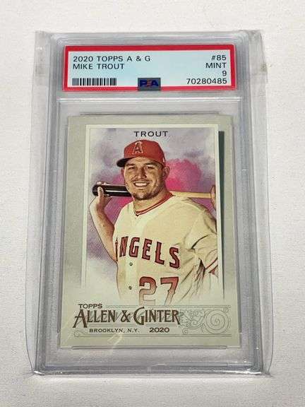 2020 Topps Allen & Ginter #85 Mike Trout Graded PSA 9 image