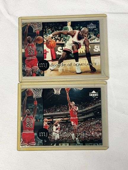 (2) 1997 Upper Deck Decade of Dominance #70 & 83 Michael Jordan Cards image