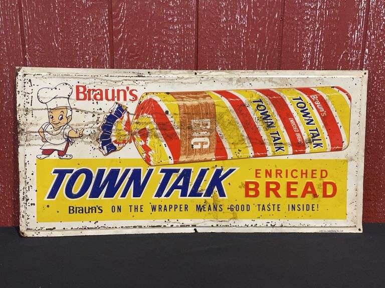 Braun's Town Talk Bread SST Sign image