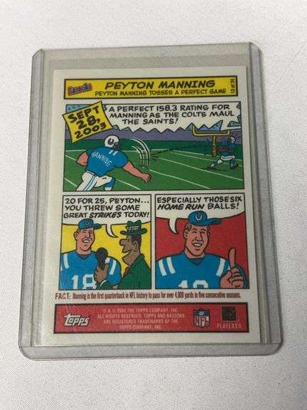 2004 Topps/Bazooka Comics Peyton Manning image