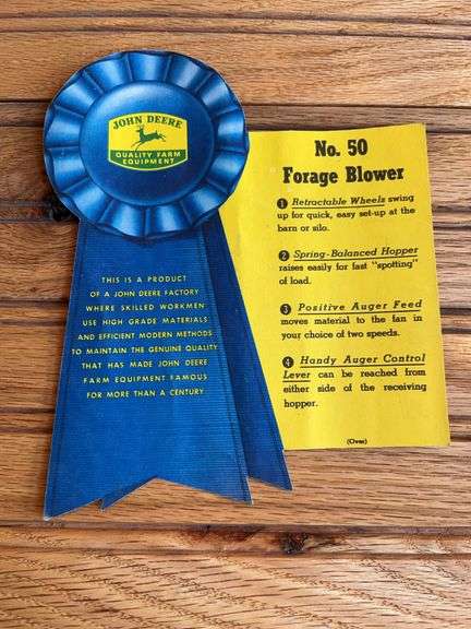 John Deere No. 50 Forge Blower Blue Ribbon image