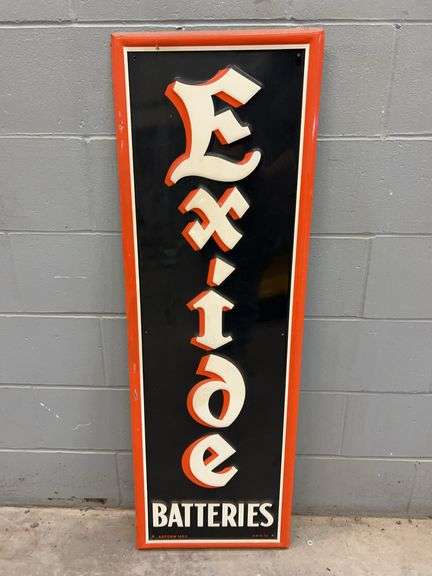 Exide Batteries Single Sided Sign image
