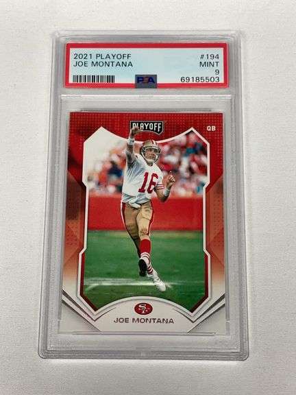 2021 Playoff #194 Joe Montana Graded PSA 9 image