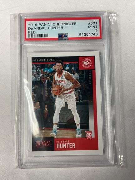 2019 Panini Chronicles #'d/799 Red De'Andre Hunter ROOKIE Graded PSA 9 image