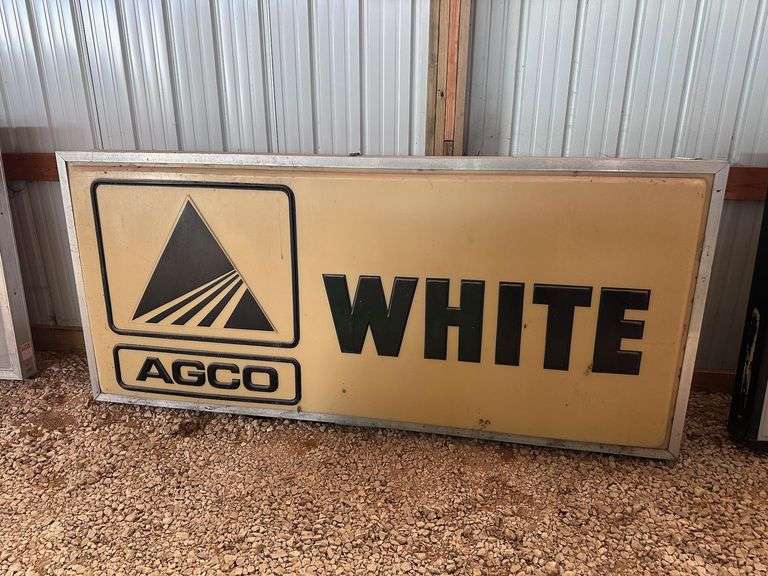 Agco White Lighted Double Sided Bubble Sign image