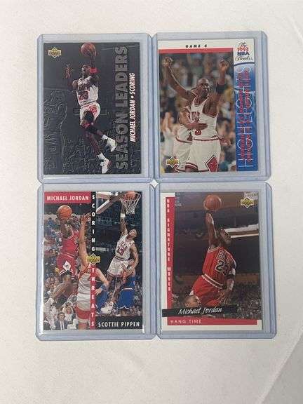 (4) Upper Deck NBA Michael Jordan Cards image
