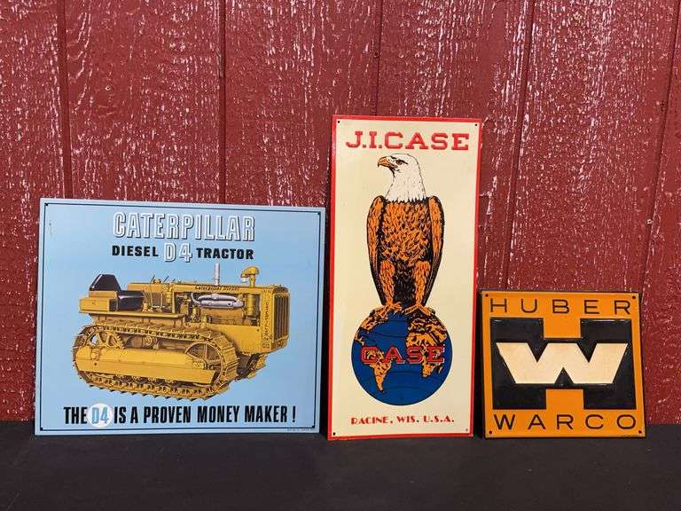 (3) Caterpillar, Case, Huber Warco SST Signs image