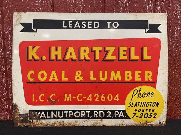 K. Hartzell Coal & Lumber SST Sign image