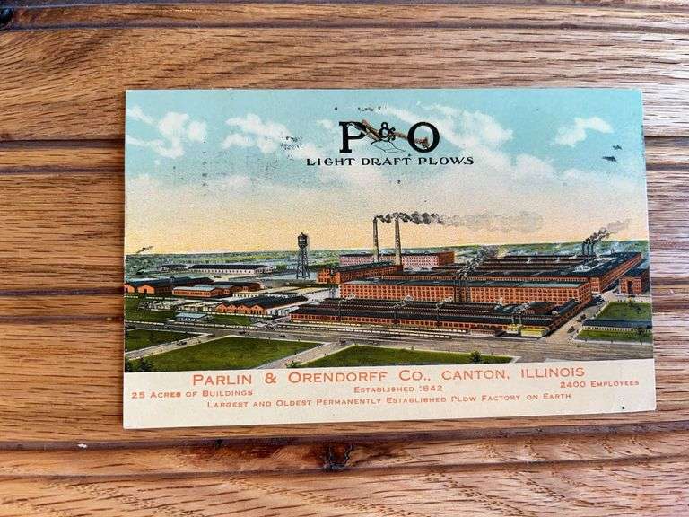 P&O Plows Factory Postcard image