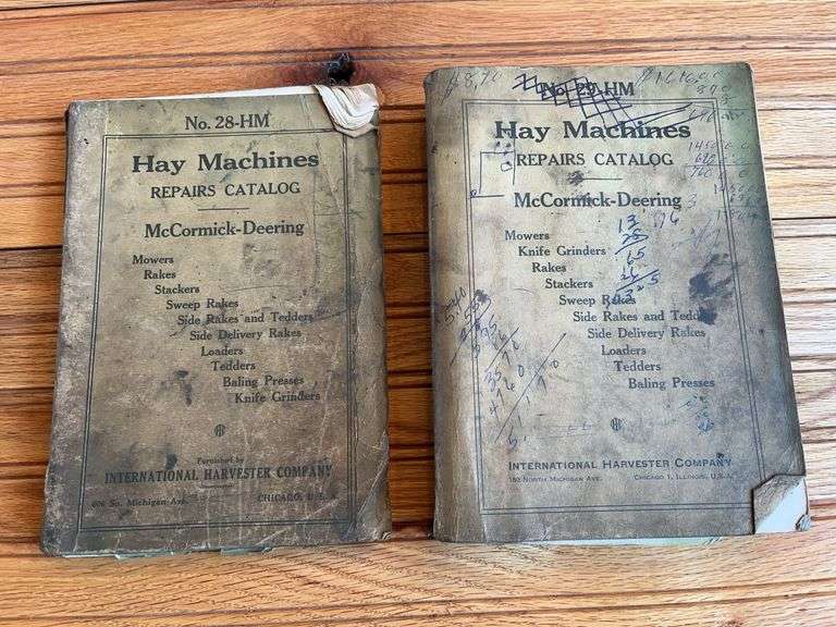 (2) IHC McCormick-Deering Hay Machines Repairs Catalogs image