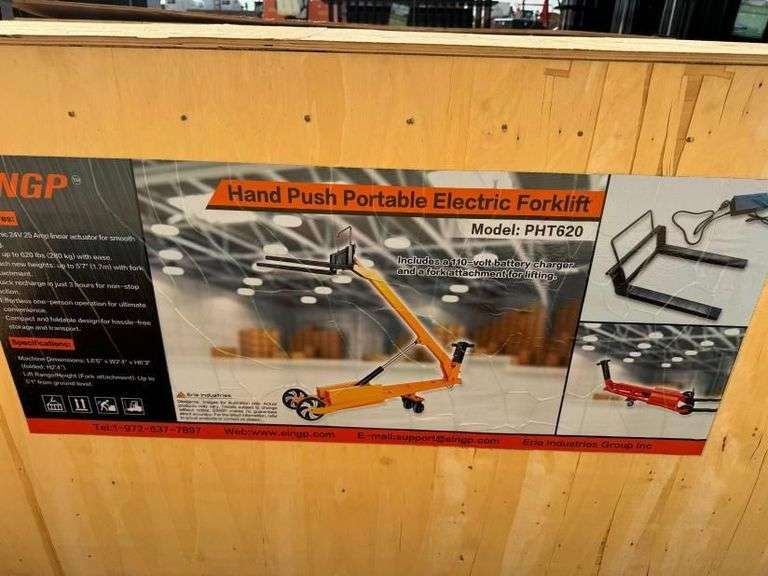 Hand Push Portable Electric Forklift image
