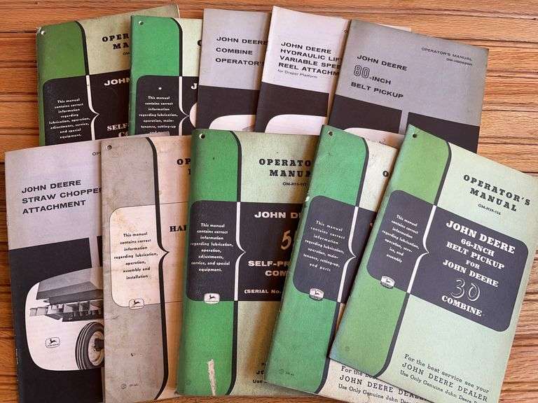 (10) John Deere Combine Manuals image