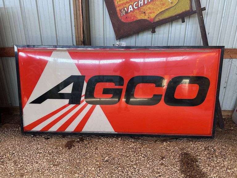 Agco Lighted Double Sided Bubble Sign image