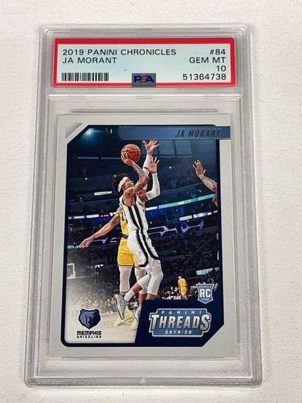 2019 Panini Chronicles #84 Ja Morant ROOKIE Graded 10 GEM image