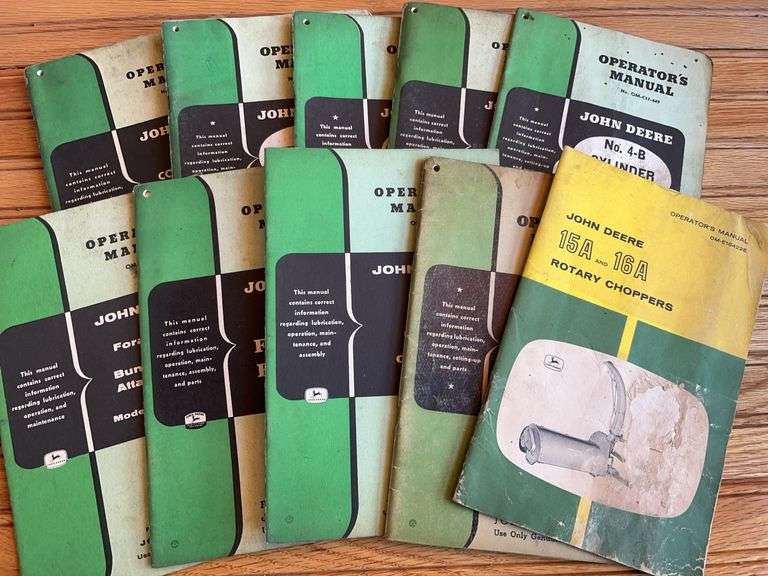 (10) John Deere Implement Manuals image