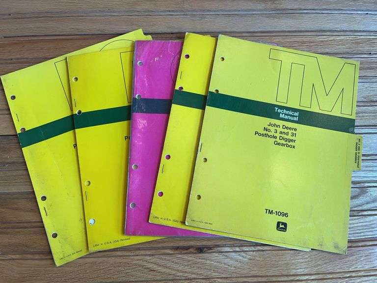 (5) John Deere Post Hole Manuals image