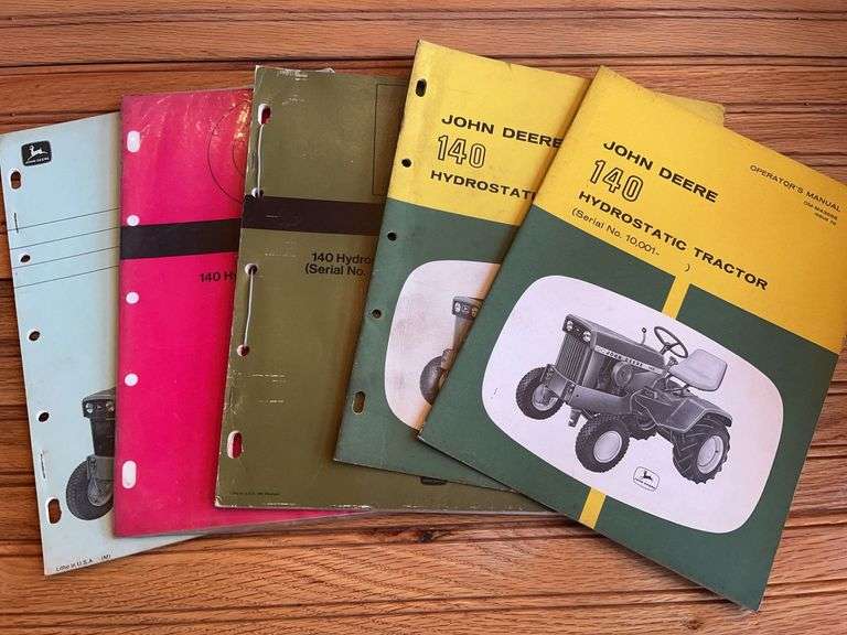 (5) John Deere 140 L&G Tractor Manuals image