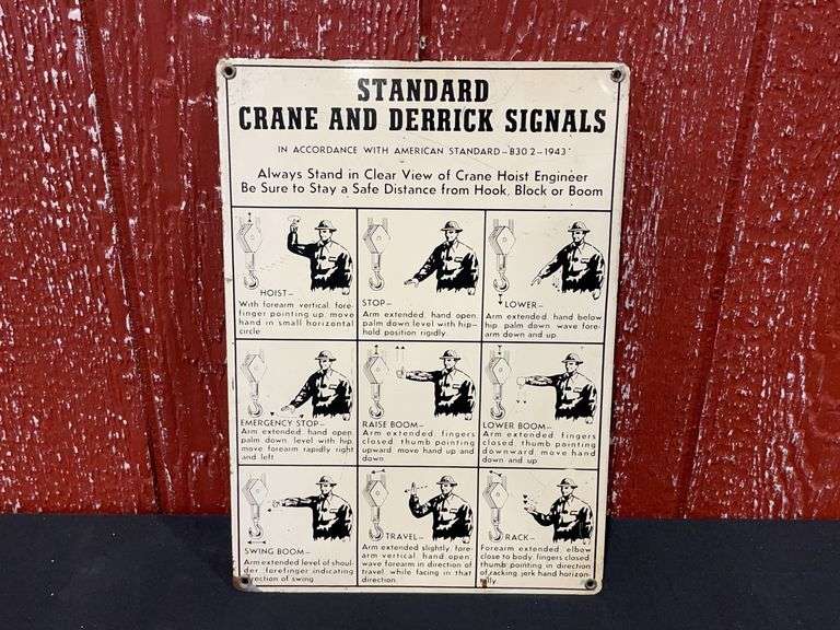 Standard Crane + Derrick Signals SST Sign image