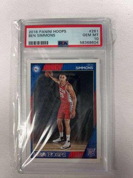 2016 Panini Hoops #261 Ben Simmons ROOKIE Graded PSA 10 GEM image