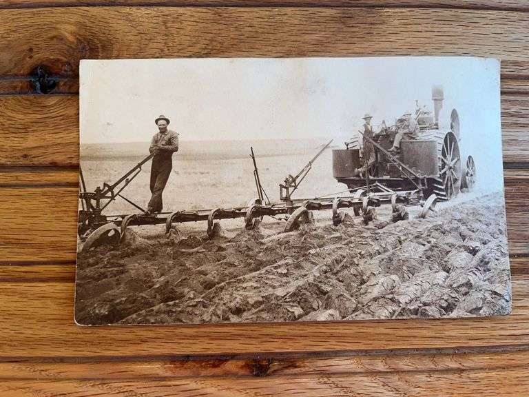 Steam Engine with Gang Plow Photo image