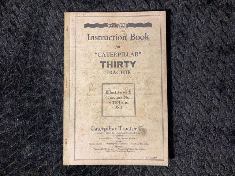 Caterpillar Thirty Instruction Book image