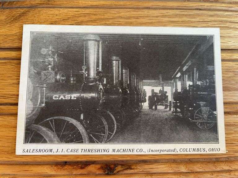 Case Steam Engine Salesroom Postcard image