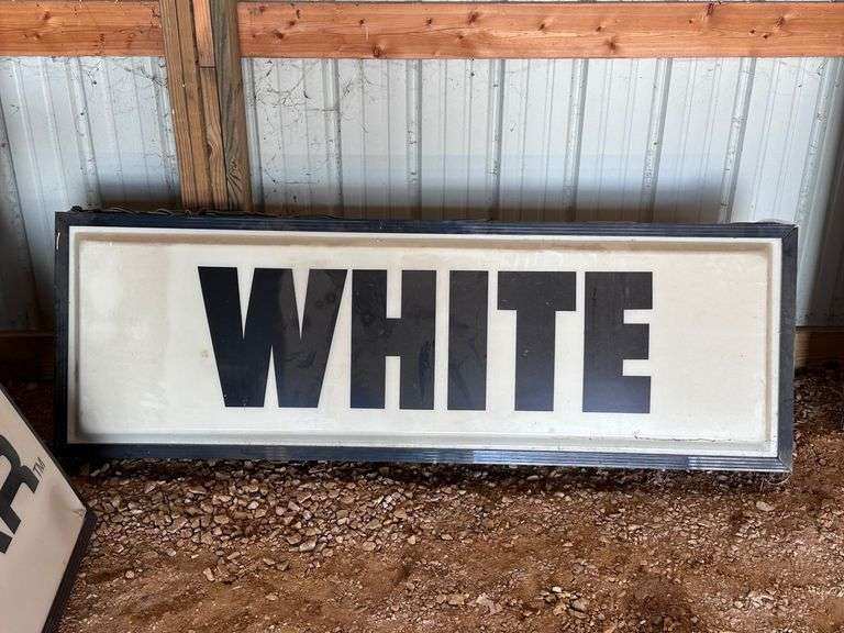 White Lighted Double Sided Bubble Sign image