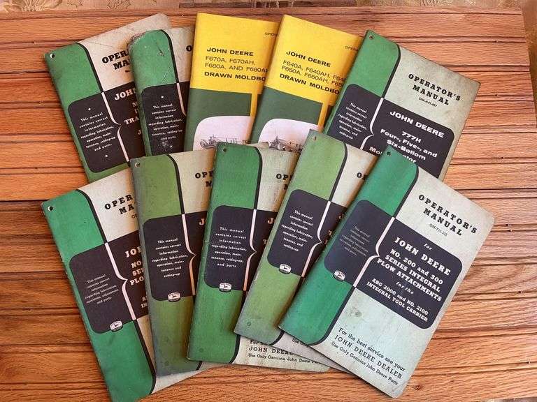 (10) John Deere Plow Manuals image