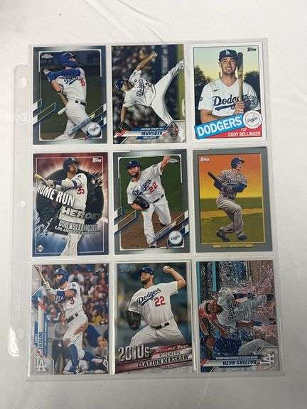 (13) Los Angeles Dodgers Stars Baseball Cards image