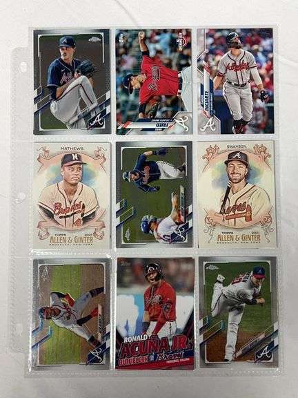 (15) Atlanta Braves Stars Baseball Cards image