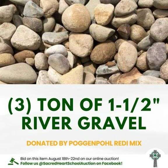 3 Ton of 1 1/2" River Gravel Courtesy of Poggenpohl Redi-Mix image