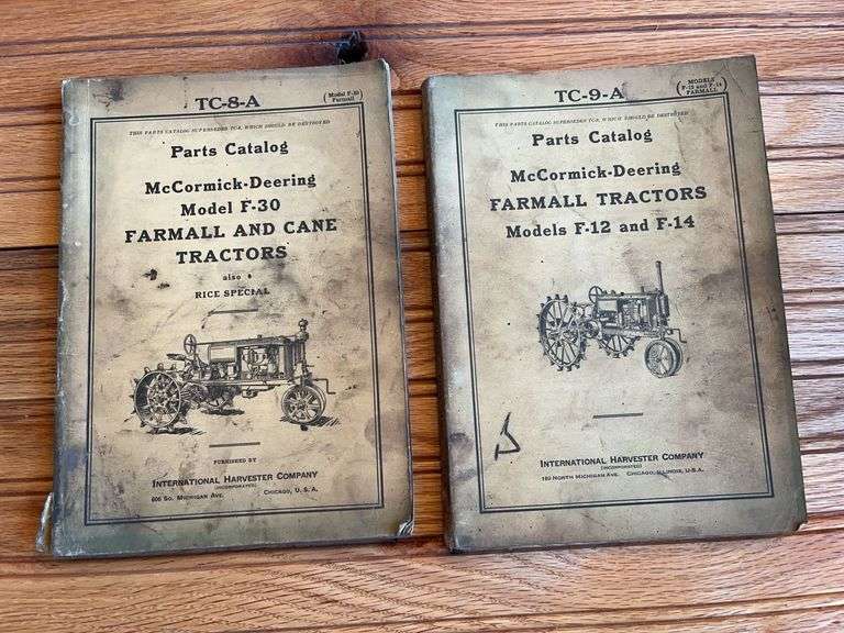 (2) McCormick-Deering Farmall Tractor Parts Catalogs image