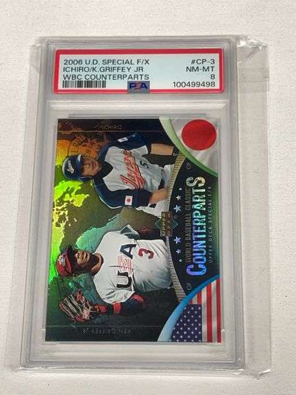 2008 Upper Deck WBC Counterparts #CP-3 Ichiro/Ken Griffey Jr. Graded PSA 8 image