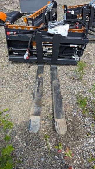 (1) Wolverine 48" Skid Steer Fork Hydraulic Adjustable - PFA-11-3300G image