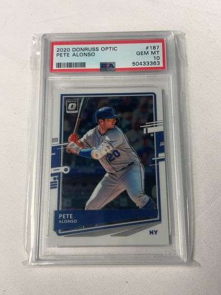 2020 Donruss Optic #187 Pete Alonso Graded PSA 10 GEM image