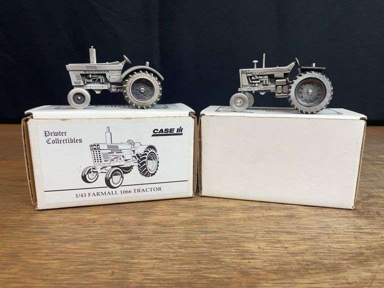 (2) 1/43 IH 1066 + Farmall 1206 Pewter NIB SC image