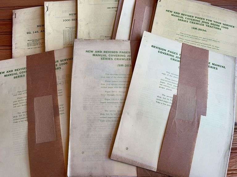 (9) John Deere Service Manual Revisions image