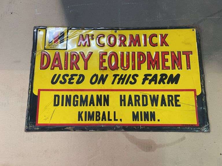 International Harvester Dairy Equipment Sign image