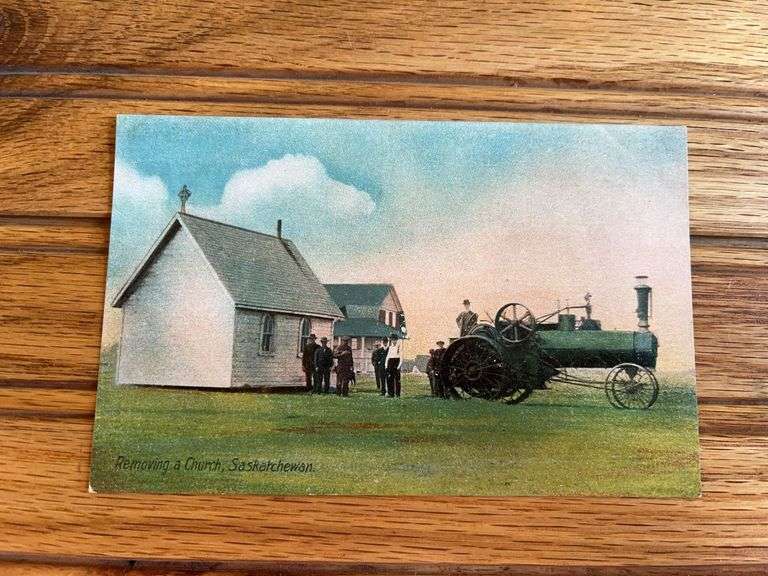 Steam Engine Postcard image