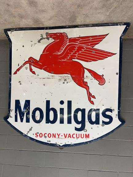 Mobil Gas Single Sided Sign image