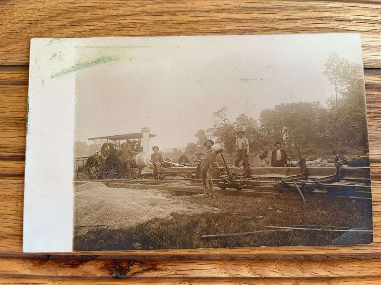 Baker Steam Engine Photo Postcard image