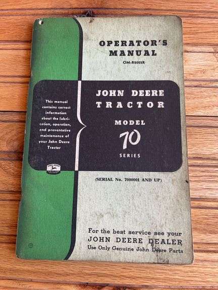 John Deere 70 Tractor Operators Manual image