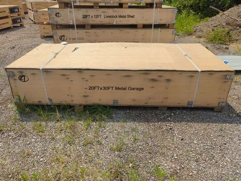 (1) KJ - 20 ft x 30 ft Metal  Garage - K2030 image