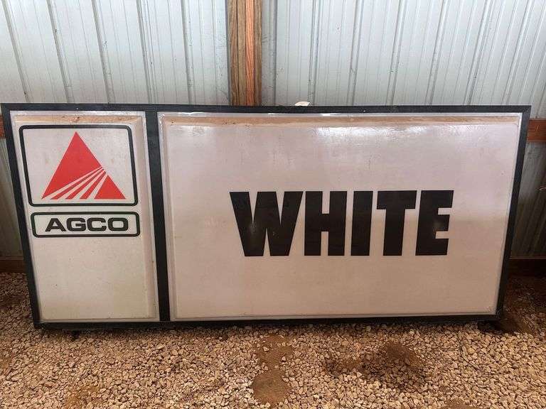 Agco White Lighted Double Sided Bubble Sign image