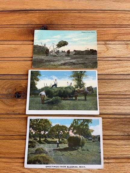 (3) Haying Postcards image